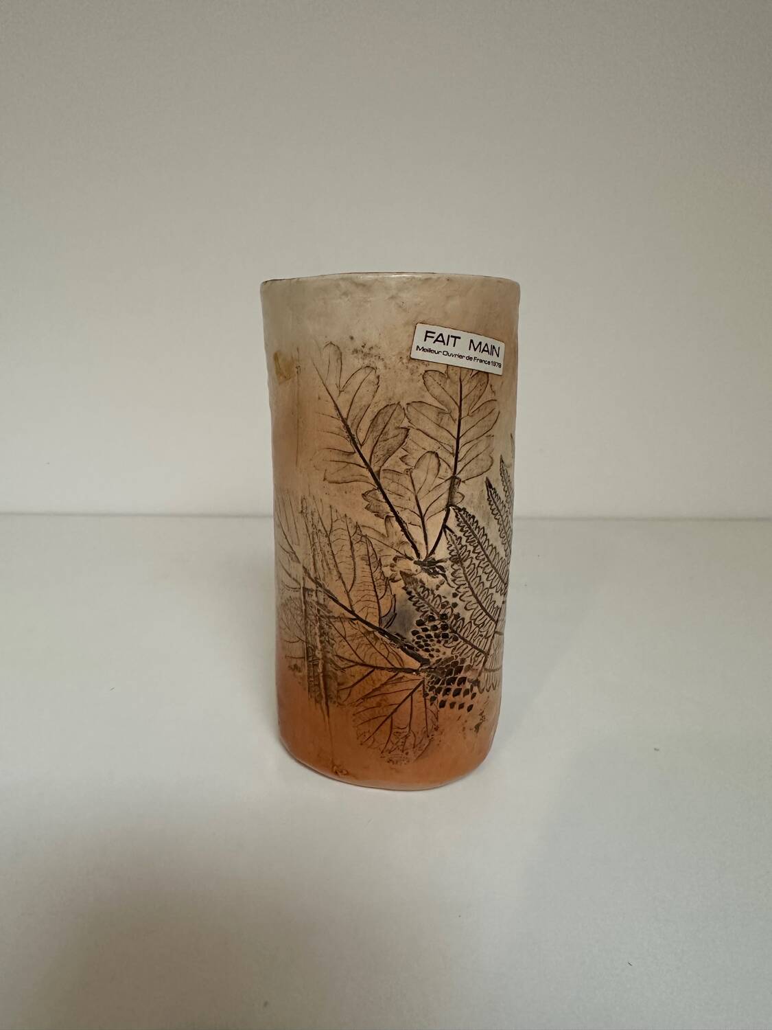 Vase rouleau herbier meilleur ouvrier de France 1970