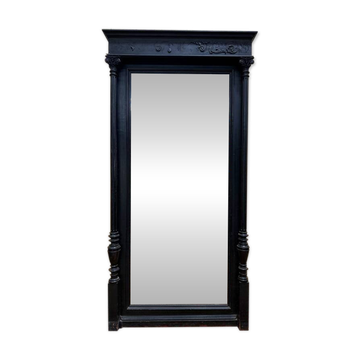 Miroir époque Napoléon III en bois noirci