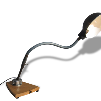 Lamp Ahder oak trapezoid pedestal