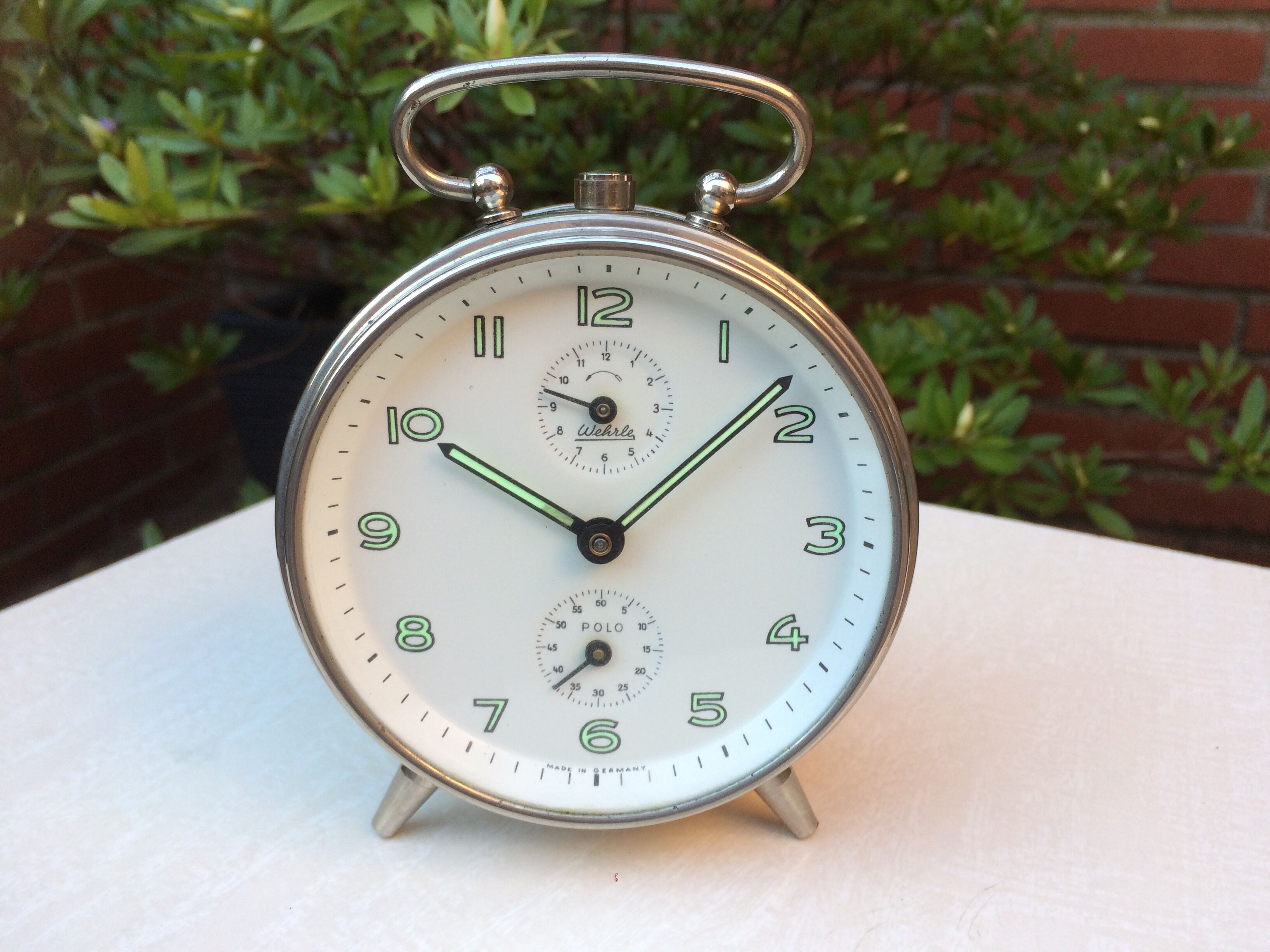 Former Chrome Wehrle mechanical alarm clock Selency
