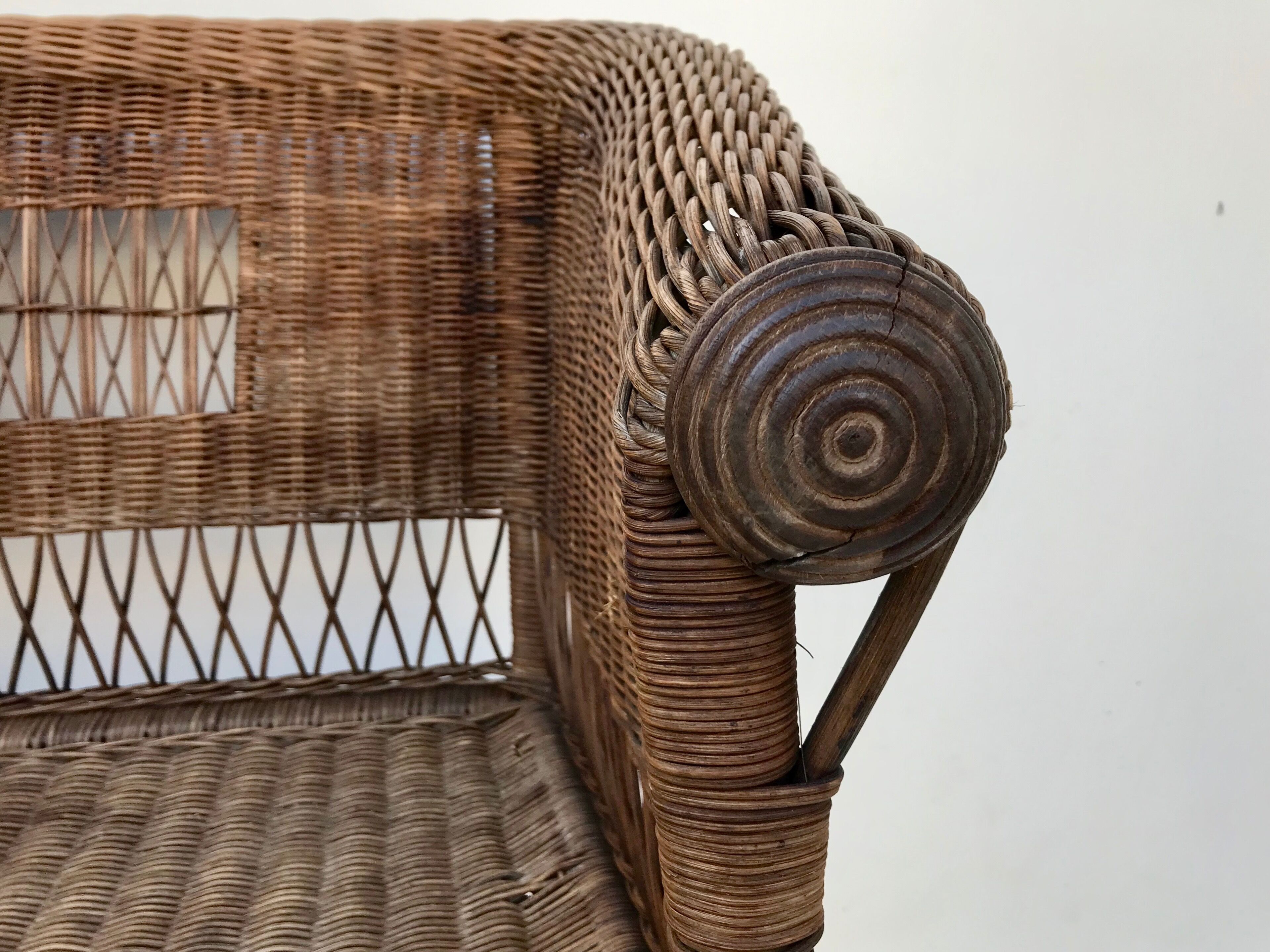 Rattan bench