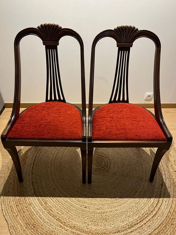 Chaises directoire rouge