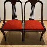Red Directoire chairs