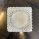 Vintage square ceiling light or wall lamp molded glass art deco style