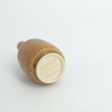 Small MidCentury Scandinavian Modern Collectible Honey Brown Stoneware Vase by Gunnar Borg, Set of 4