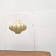 Modern mid-century Cocoon pendant lamp by Friedel Wauer for Goldkant Leuchten, Germany, 1960s.