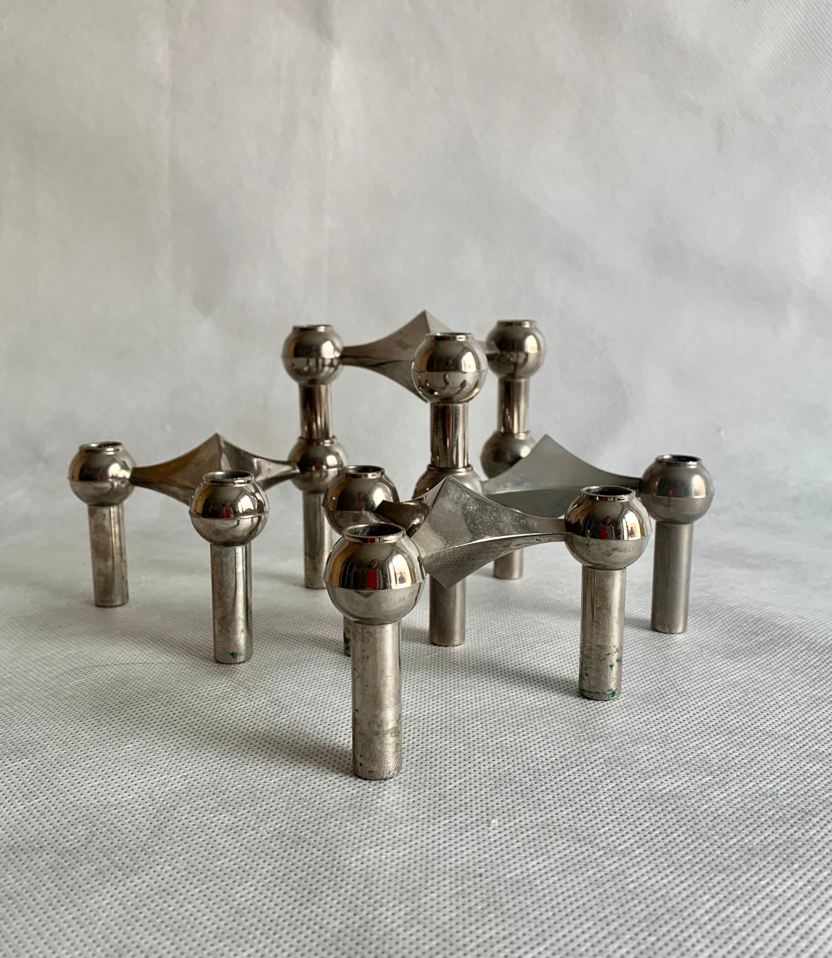 Set of 4 candleholders by Fritz Nagel for BMF, 1960s