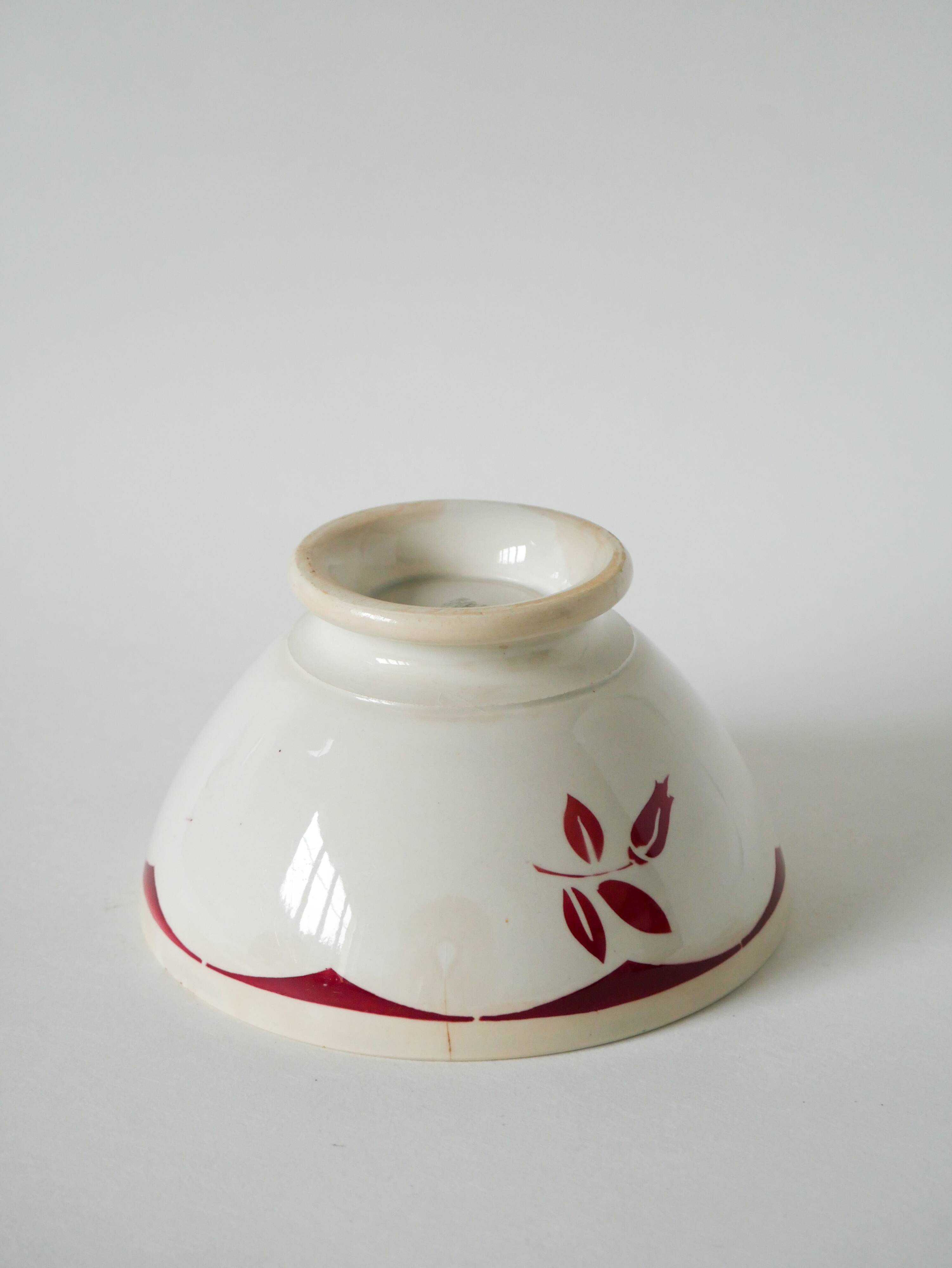 Large Digoin Sarreguemines earthenware bowl, 1950