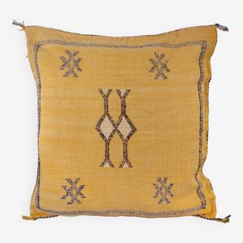 Berber yellow bohemian cushion