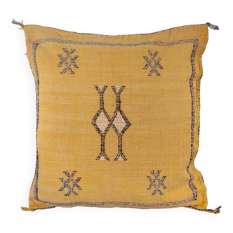 Berber yellow bohemian cushion