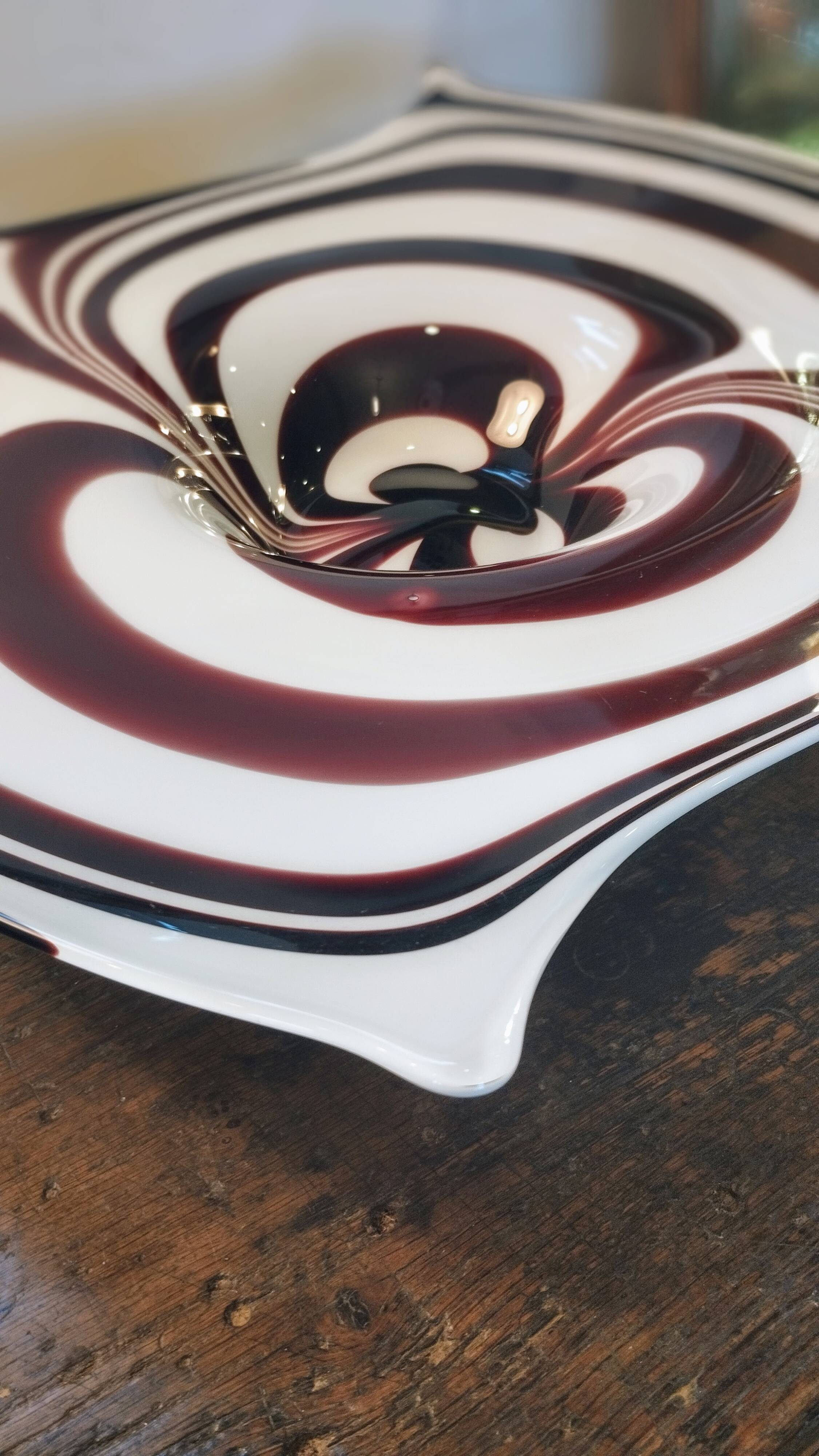 Vintage two tone  large fruit bowl