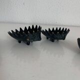 Vintage 1950 hedgehog ashtrays by Walter Bosse for Hertha Baller