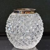 Vase en cristal ancien monture en argent sterling 925 Emil Hermann Un vase et un porte-cure-dents