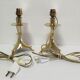 Pair of tripod lamps gilded bronze fondeur Poussielgue-Rusand