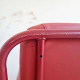 Red Italian design armchair from the 80s