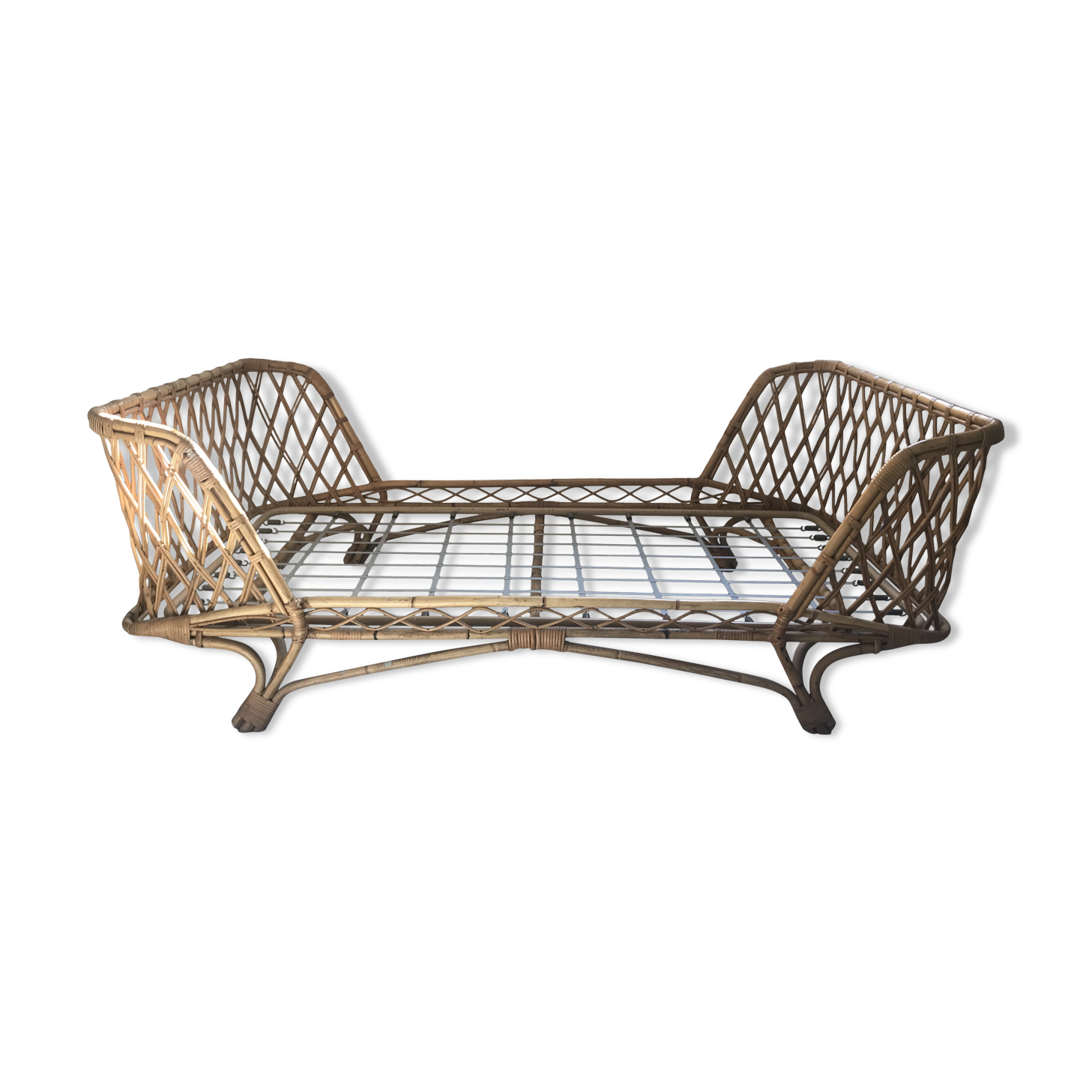 Rattan bed in the 60s