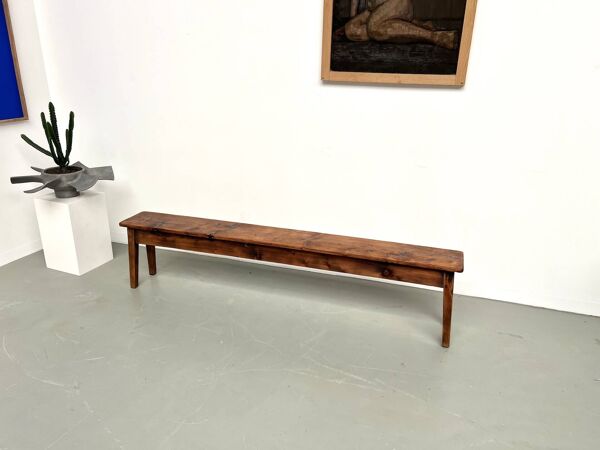 Banc de ferme en pin des années 50