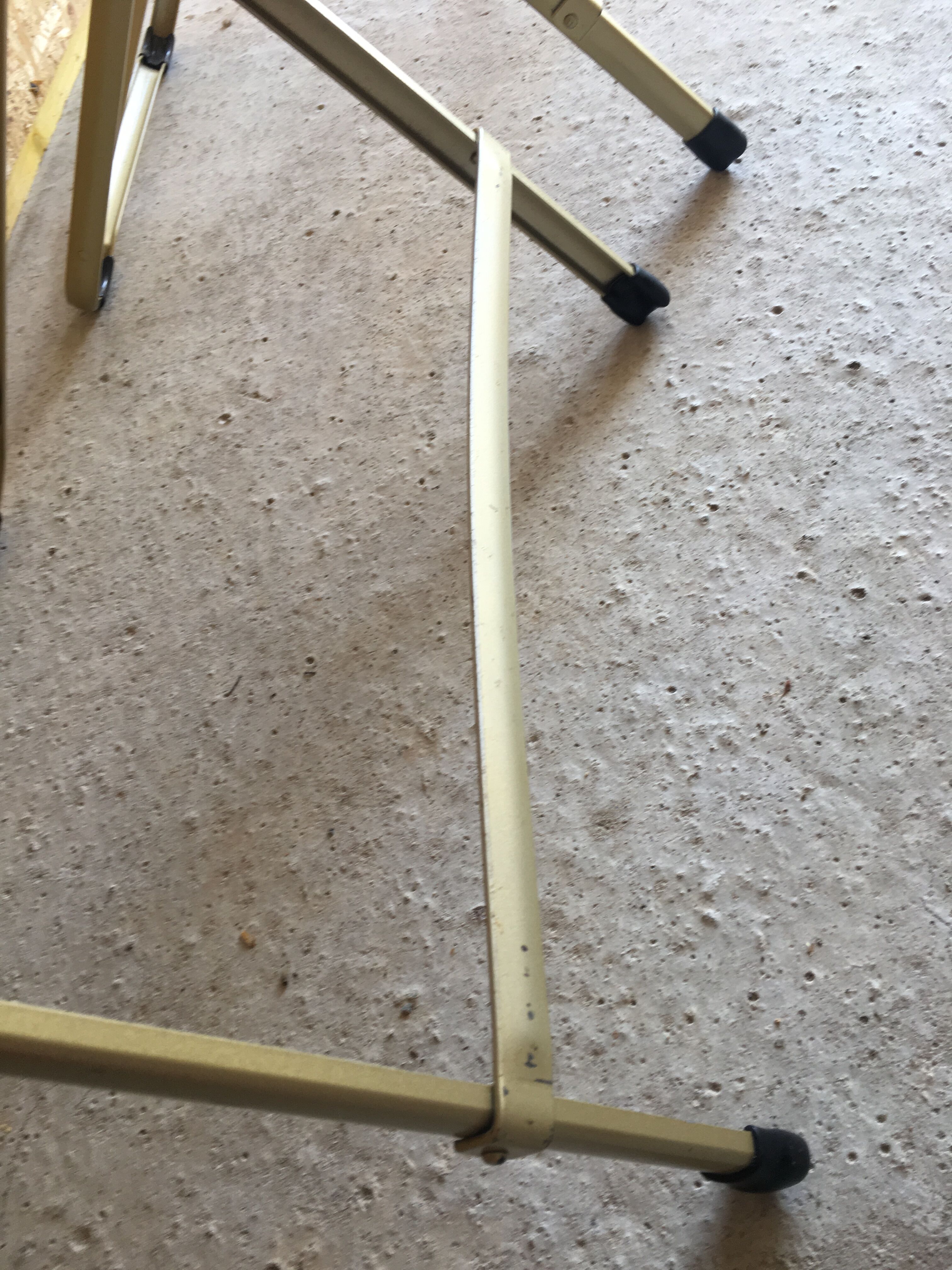 Lot of 4 golden folding chairs green velvet