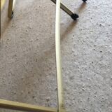 Lot of 4 golden folding chairs green velvet