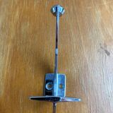 Set of four double hook coat racks in chromed metal