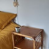 Rattan side table