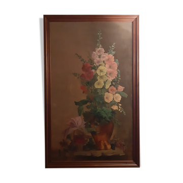 Oil on canvas painting signed