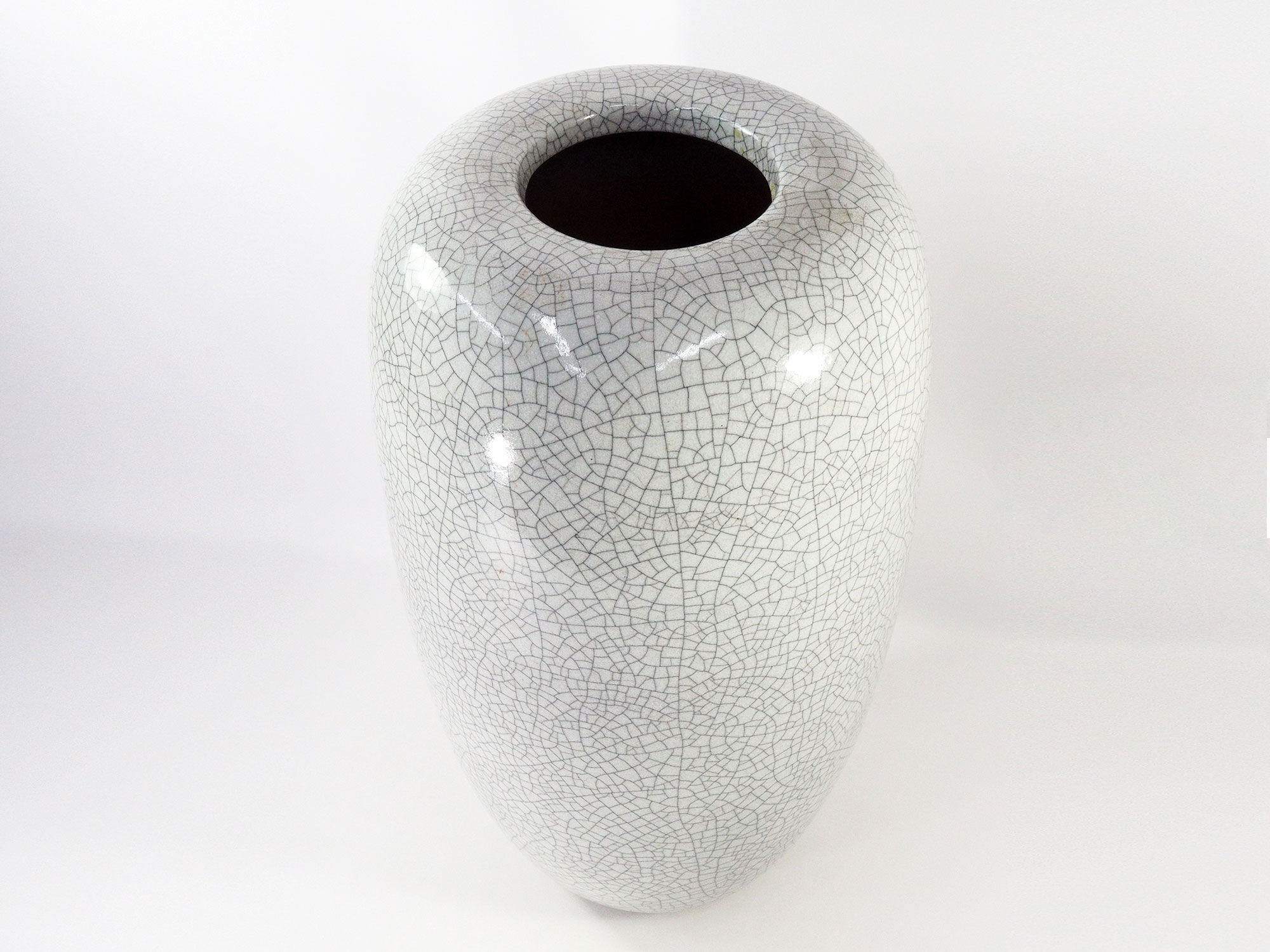 Ceramic floor vase cracked by Karlsruhe Germany, 1950s