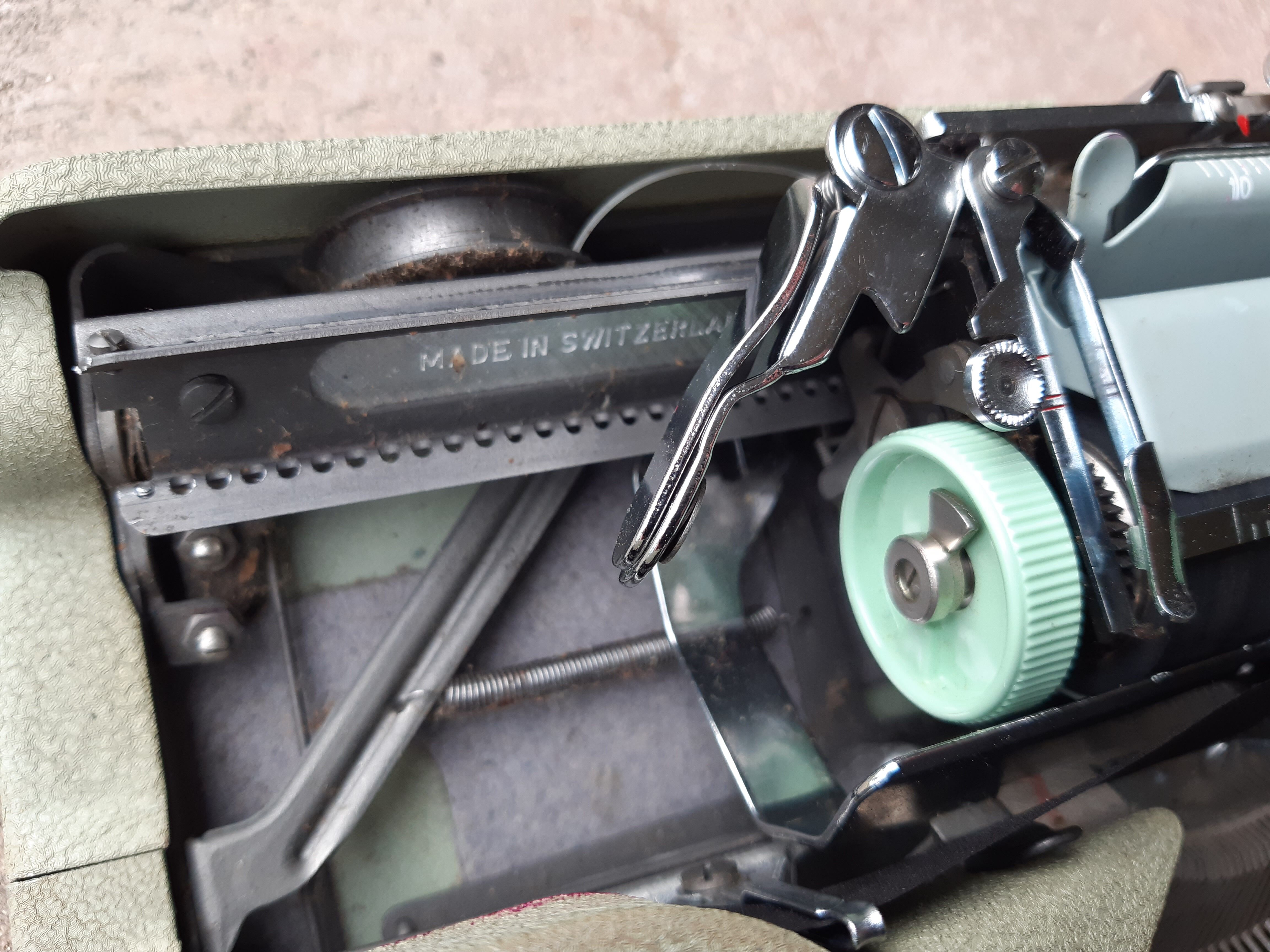 Mythical typewriter "Hermès Baby", lime green, 1950s