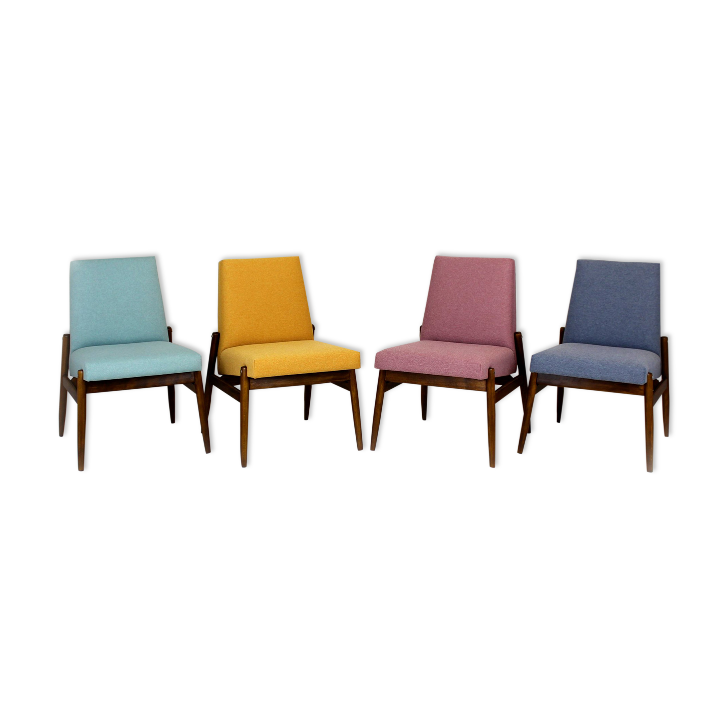 Beech Chairs from Zamojskie Fabryki Mebli, 1960s, Set of 4