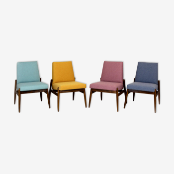 Beech Chairs from Zamojskie Fabryki Mebli, 1960s, Set of 4