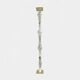 Pair of Art Decò Style Brass and Textured Murano Glass Sconces