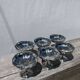 6 large stainless steel bowls 1970
