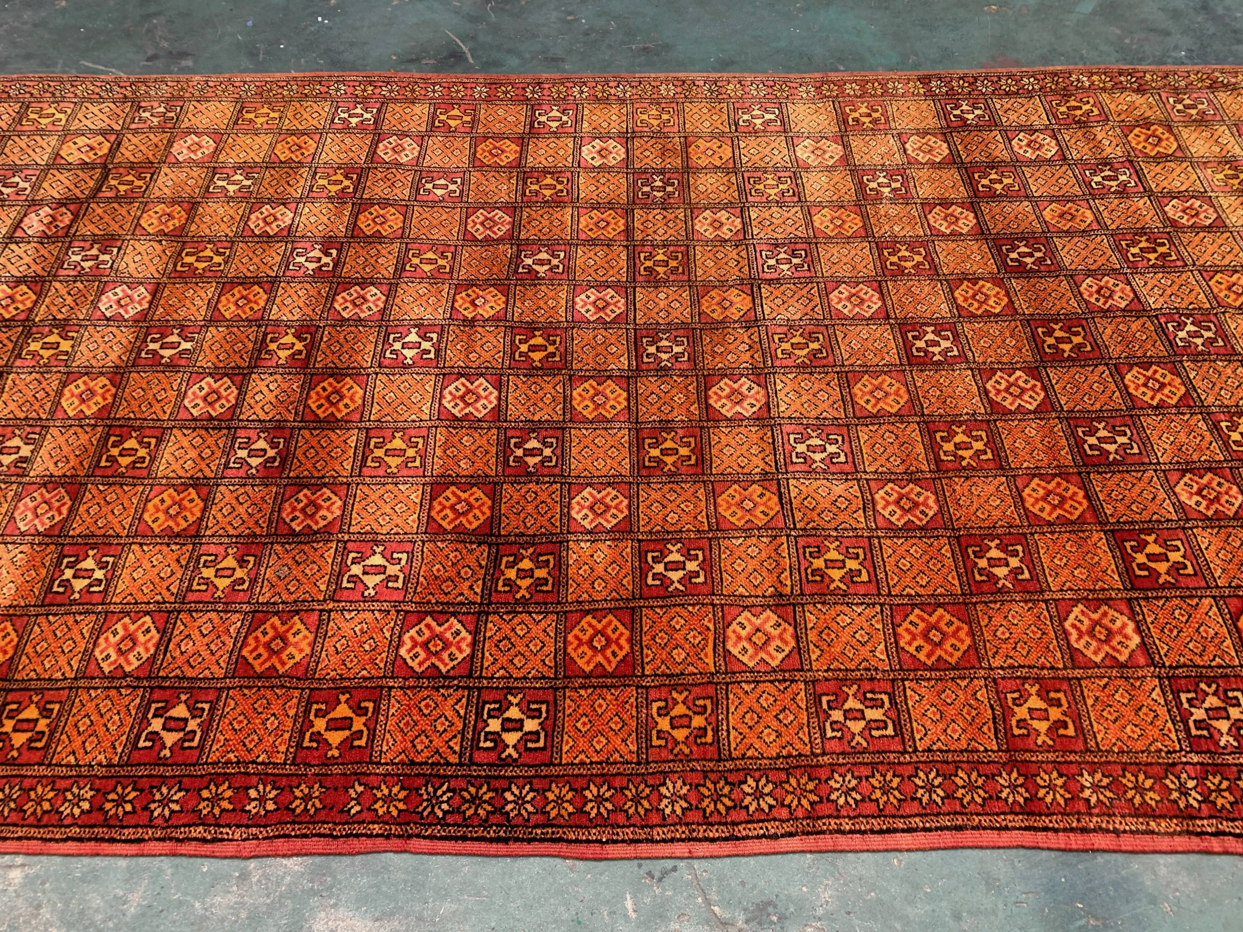 Vintage moroccan rug 400x176 cm berber atlas, tribal
