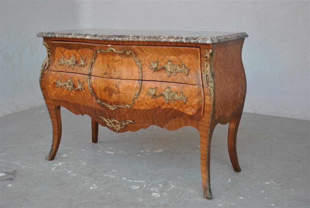 Dresser style Louis XV marble bronze Doré breach XIX