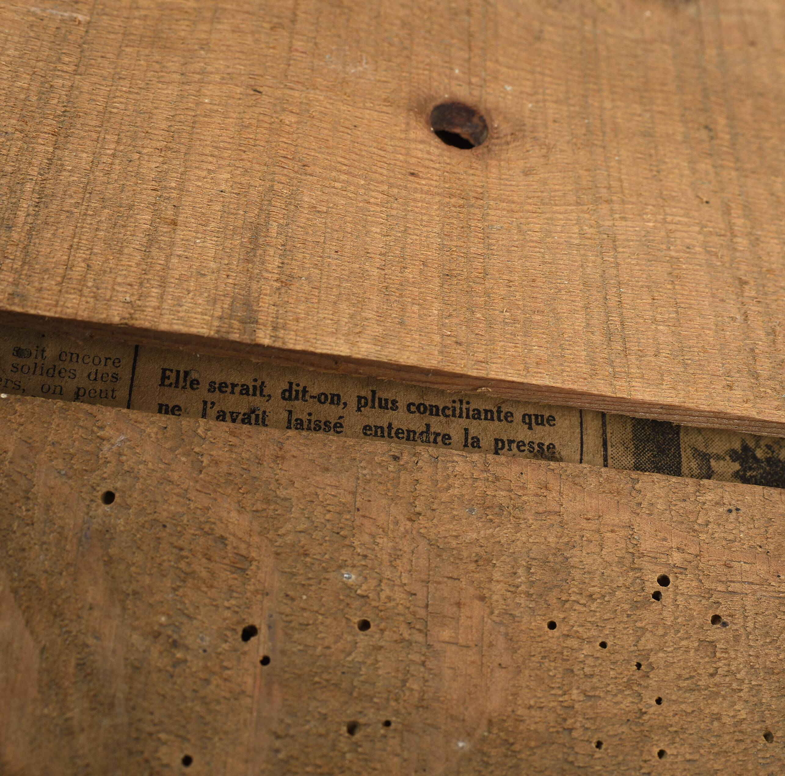 Large old mirror 65cm, carved wooden frame