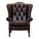 Traditional English Wingback Chesterfield Leather Armchair