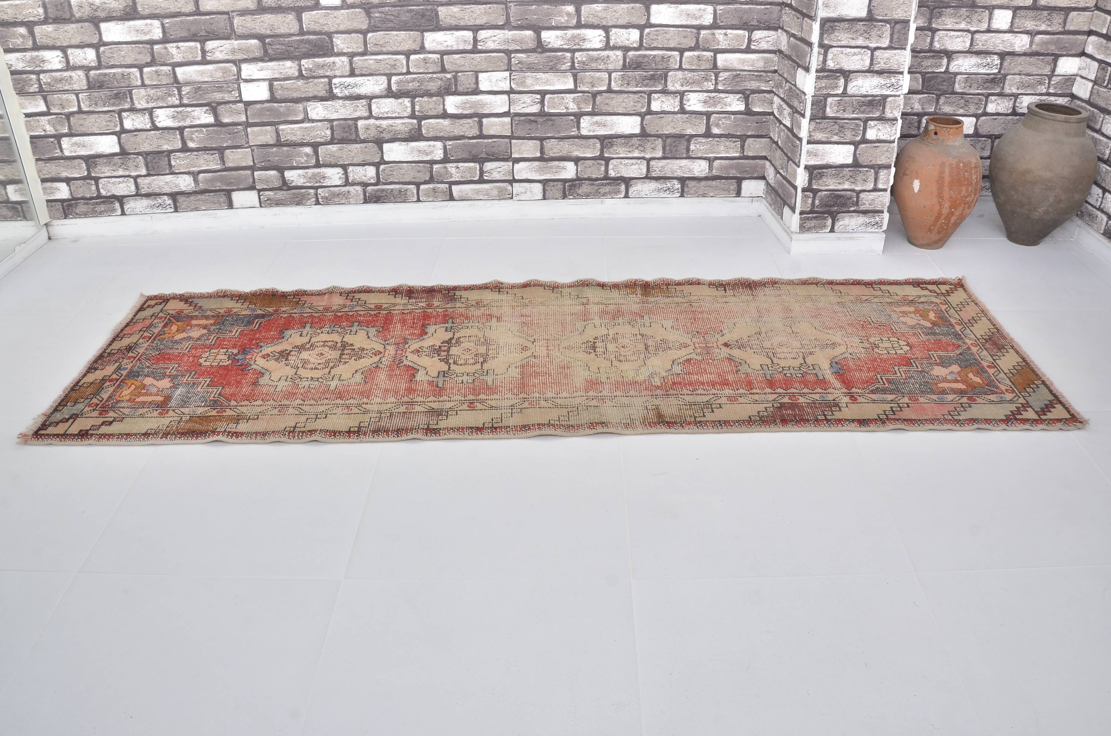 Turkish Handmade Oushak Runner Rug
