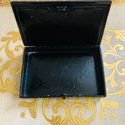 19th-century Chinese lacquer box, handmade motifs, coat of arms of PARIS