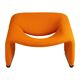 Groovy Orange Chair F598 by Pierre Paulin for Artifort