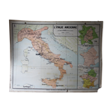 Carte scolaire ancienne n°5 « L'Italie Ancienne » n°6 "Le Monde Romain"