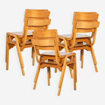 Set of 6 Stackable School Chairs by Stafford for Tecta
