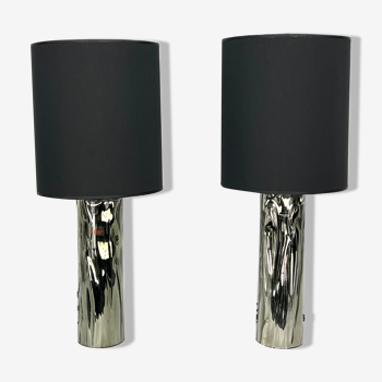 Paire de lampes de table Barovier & Toso en verre de Murano des années 70