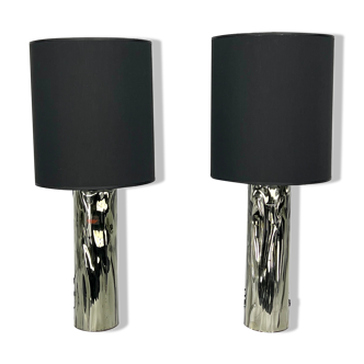 Paire de lampes de table Barovier & Toso en verre de Murano des années 70