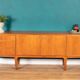 Retro Teak 1960s Long A H Macintosh Torpedo Mid Century Sideboard