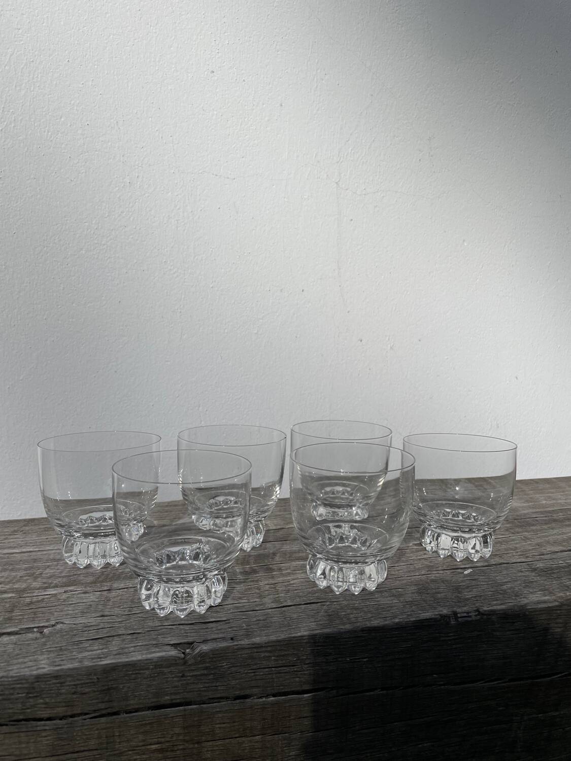 6 crystal glasses