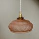Suspension lampshade vintage art deco in pink frosted glass