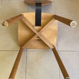 Italian chair from the 80s, in wood and metal