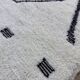 Decorated white Berber rug 270cm x 150cm