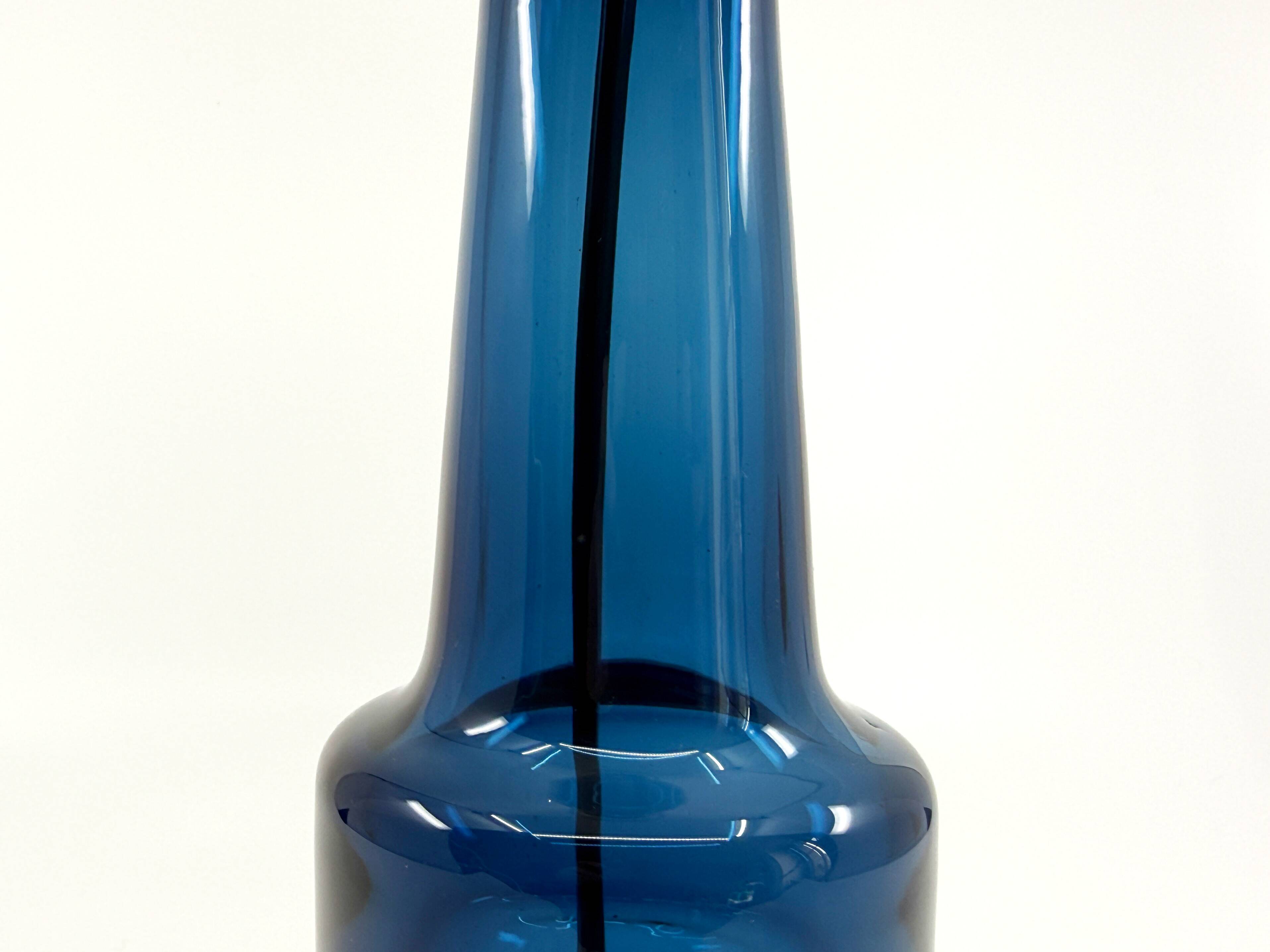Crystal lamp • Kosta Boda • Sweden • 1960s and custom lampshade