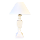 Lampe balustre, câble tissu neuf 2 M, abat-jour coton